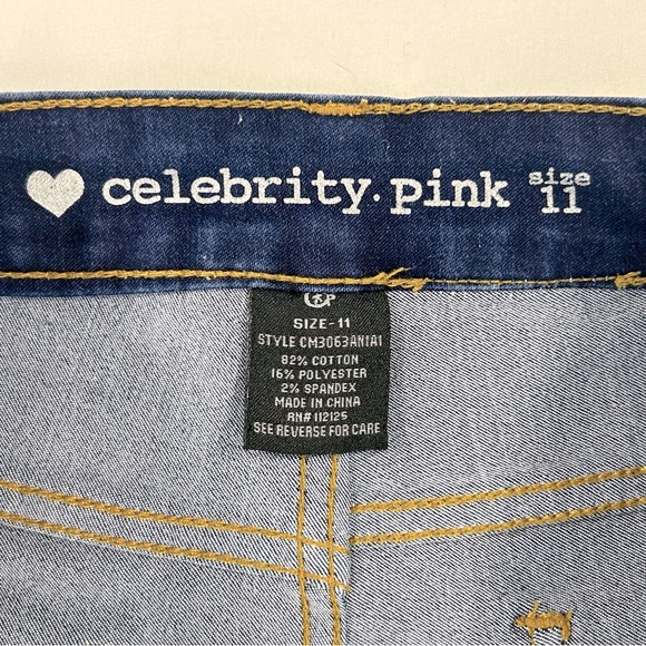 Celebrity Pink Mini Jean Shorts Size 11 Juniors - Picture 7 of 11